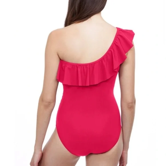 Profile by Gottex
Tutti Frutti Ruffle Tummy Control One Shoulder Swimsuit - Picture 2 of 11